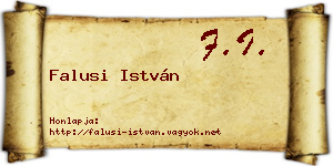 Falusi István névjegykártya