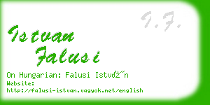 istvan falusi business card